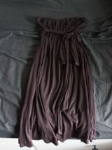 Robe marron bustier fluide
