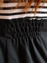 Robe marinière blanc noir boutons T36