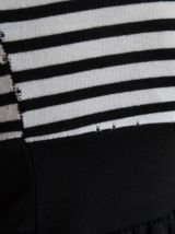 Robe marinière blanc noir boutons T36