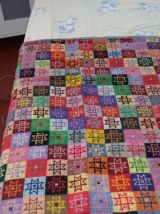 Dessus de lit au crochet, en laine, fait main