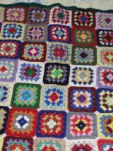Dessus de lit au crochet, en laine, fait main