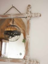 Miroir vintage imitation bambou