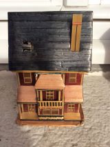 Petites boîte maisonnettes en paille vintage et rétro