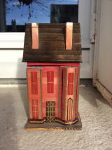 Petites boîte maisonnettes en paille vintage et rétro