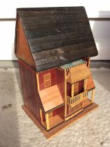 Petites boîte maisonnettes en paille vintage et rétro