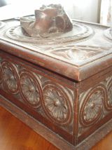 Ancienne boite en bois décorative