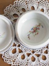 bonbonnière porcelaine bleue et doré