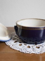 bonbonnière bleue avec liseret or