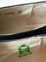 Derbies monk vintage bleu gris cuir véritable GUMA