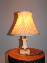 Lampe de chevet vintage en albâtre