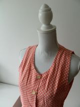 Combishort à pois vintage 60's