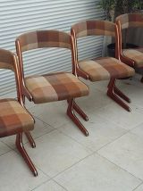Lot de 4 chaises scandinaves Années 60