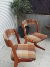 Lot de 4 chaises scandinaves Années 60