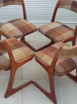 Lot de 4 chaises scandinaves Années 60