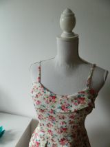 Robe patineuse fleurie à volants