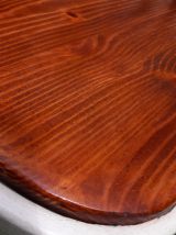 Chaise Bistrot vintage bois patiné, assise bois naturel vernis 