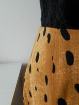 Jupe crayon 100% Laine motif animalier Léopard