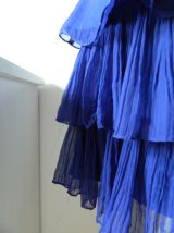 Robe de soirée bleu roi vintage 80's