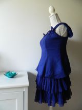 Robe de soirée bleu roi vintage 80's