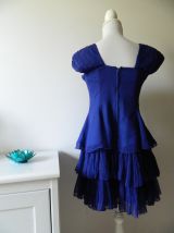 Robe de soirée bleu roi vintage 80's
