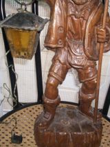 SCULPTURE EN BOIS ETEIGNEUR DE REVERBERE 46 CM DE HAUTE