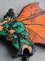 Marionnettes de theatre en bois vintage