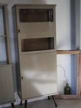 Vitrine bibliothèque Formica vintage année 50