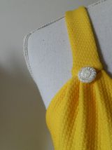 Robe babydoll vintage jaune 50's