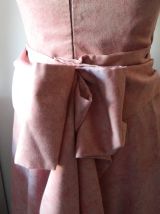 Authentique robe de bal rose poudrée vintage 50's