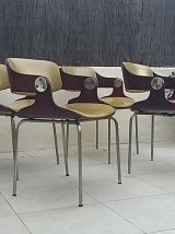 Lot de 4 Eugen Schmidt "sthul chair" de 1966