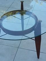 Table basse vintage scandinave année 50 tripode