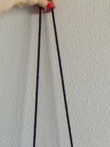 Pochette de soirée noire à porter en bandoulière ou à l'épaule, vintage