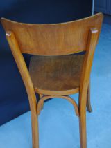 3 Chaises de bistrot Emile Baumann vintage années 50