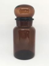 Flacons de verre 70s brun ambré