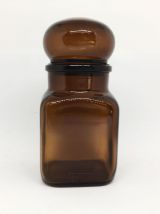 Flacons de verre 70s brun ambré