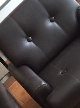 Fauteuil vintage en Skaï marron