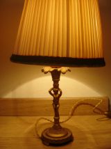 ancienne lampe dorée vintage 