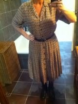 Robe plissée vintage Gérard Pasquier