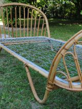 Lit en rotin vintage