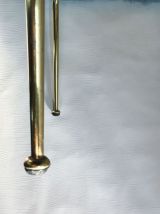 Tabouret Ottoman moumoute bleue années 70