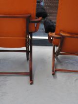 3 Fauteuils en cuir vintage