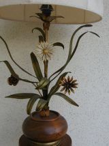 lampe boule feuilles vinage