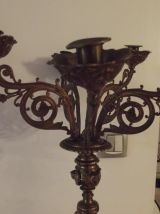 candelabres 5 branches versailles en laiton doré