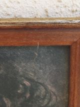 cadre ancien bois jeune enfant