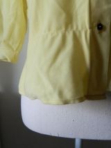 Petite chemise peplum col haut vintage