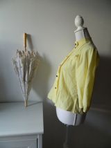 Petite chemise peplum col haut vintage