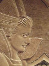 plateau vintage sculpté