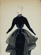 Croquis Mode 1950 / Robes du soir