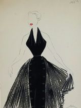 Croquis Mode 1950 / Robes du soir