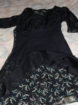 Robe soirée rétro imprimé floral AGNES B T 36/38